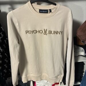 Psycho Bunny Beige Logo Crewneck Sweatshirt